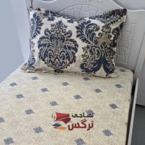 نیم ست کاورکشدار تخت و روبالشتی نخ پنبه طرح سنتی
