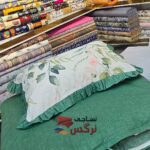 روبالشتی چین دار ملیکا سبز