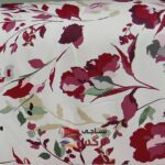 نیم ست کاورکشدار تخت و روبالشتی نخ پنبه گلدار