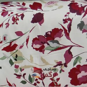 نیم ست کاورکشدار تخت و روبالشتی نخ پنبه گلدار