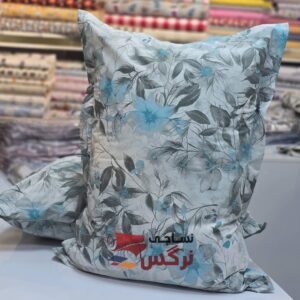 روبالشتی نخ پلی استر آبی فیروزه ای کد 106