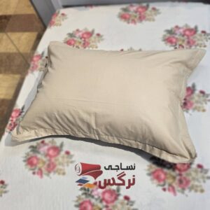 روبالشتی کرم نسکافه ای تکرنگ تمام نخ کد 220