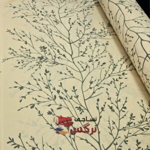 ملحفه نخ پنبه عرض 2.4 رنگ کرم طرحدار کد 656
