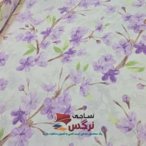 روبالشتی دورو نخ پنبه گلدار و ساده بنفش کد 544 و 545 - Image 2