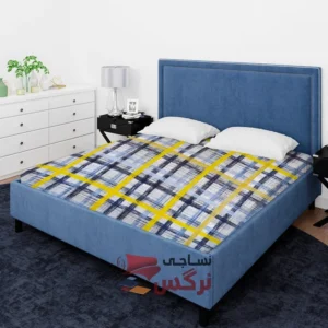 ملحفه نخ 100% طرح چهارخانه عرض 2 کد 150 - Image 2