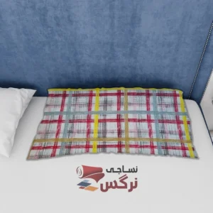 ملحفه نخ 100% طرح چهارخانه عرض 2 کد 151 - Image 3