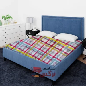ملحفه نخ 100% طرح چهارخانه عرض 2 کد 151 - Image 2