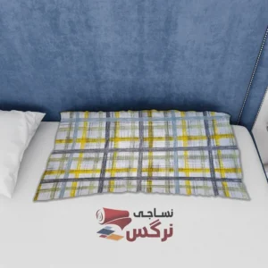 ملحفه نخ 100% طرح چهارخانه عرض 2 کد 152 - Image 3