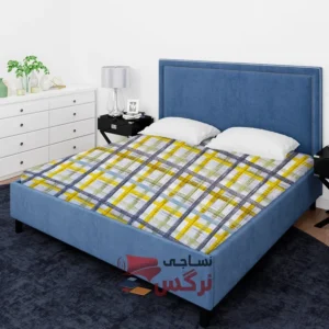 ملحفه نخ 100% طرح چهارخانه عرض 2 کد 152 - Image 2