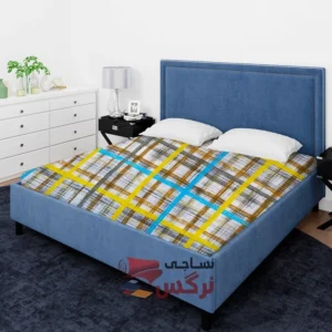 ملحفه نخ 100% طرح چهارخانه عرض 2 کد 153 - Image 2