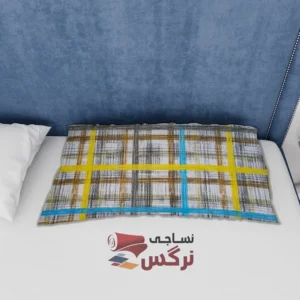 ملحفه نخ 100% طرح چهارخانه عرض 2 کد 153 - Image 3
