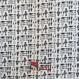 دستمال آشپزخانه زنبوری طرح ماهی عرض 1.5 متر کد 169