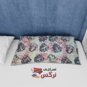 ملحفه نخ پلی استر طرح برگ طوسی عرض 2 کد 210 - Image 3