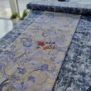 سفره پارچه ای گل آبی 6 نفره سایز 100*160 کد25