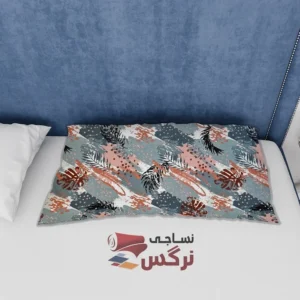 ملحفه نخ پلی استر طرح برگ آبرنگی عرض 2 کد 258 - Image 3