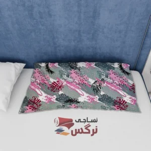 ملحفه نخ پلی استر طرح برگ آبرنگی عرض 2 کد 259 - Image 3
