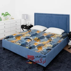 ملحفه نخ پلی استر طرح برگ آبرنگی عرض 2 کد 260 - Image 2