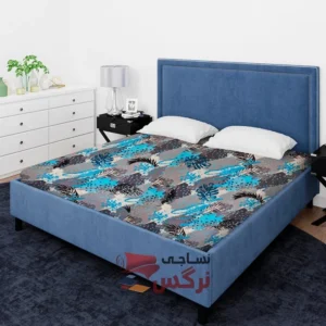 ملحفه نخ پلی استر طرح برگ آبرنگی عرض 2 کد 261 - Image 2