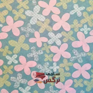 ملحفه نخ پلی استر طرح گل صورتی عرض 2.5 کد 282