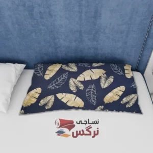 ملحفه کتان نخ طرح برگ طوسی عرض 2.4 کد 286 - Image 2
