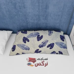 ملحفه کتان نخ طرح برگ طوسی عرض 2.4 کد 287 - Image 2