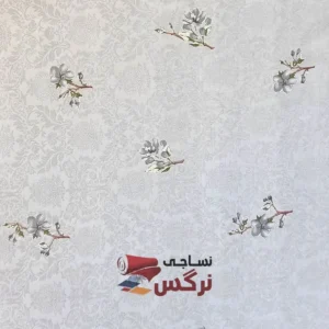 ملحفه ژاکارد ساتن نخ طرح برگ بهاری عرض 2.5 کد 295