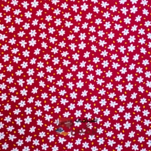 پارچه تمام نخ آشپرخانه طرح گل سفید عرض 90 کد 333