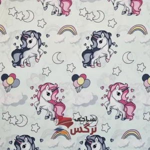 ملحفه نخ پنبه طرح تک شاخ عرض 2 متر کد 453