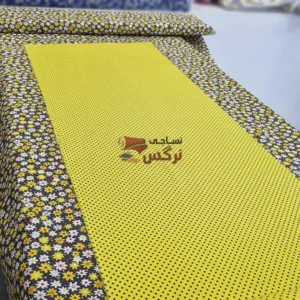 سفره پارچه ای گل زرد 6 نفره سایز 100*160 کد5