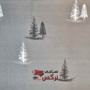 ملحفه ساتن نخ طرح کاج عرض 2.5 کد 532