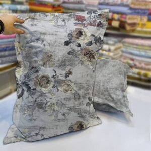 روبالشتی گلدار ساتن نخ کد 90