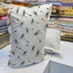 روبالشتی طرح قاصدک سفید 70 درصد نخ کد 733