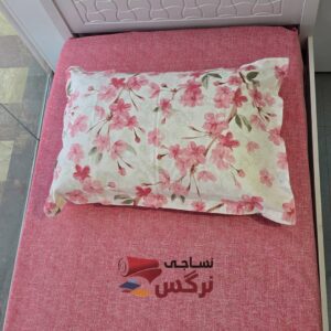 نیم ست کاورکشدار تخت و روبالشتی نخ پنبه صورتی - Image 6