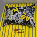 نیم ست کاورکشدار تخت و روبالشتی نخ پنبه زرد - Image 3