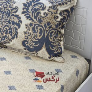 نیم ست کاورکشدار تخت و روبالشتی نخ پنبه طرح سنتی - Image 2