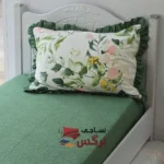 نیم ست کاورکشدار تخت و روبالشتی نخ پنبه گلدار