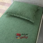 نیم ست کاورکشدار تخت و روبالشتی نخ پنبه گلدار - Image 5