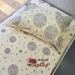 نیم ست کاورکشدار تخت و روبالشتی نخ پنبه قاصدک