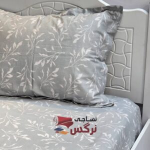 نیم ست کاورکشدار تخت و روبالشتی نخ پنبه گل رز - Image 6