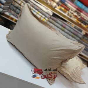 روبالشتی نخ پنبه گلدار نسکافه ای کد 655 - Image 5