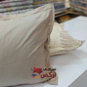 روبالشتی نخ پنبه گلدار نسکافه ای کد 655 - Image 6