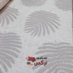 نیم ست کاورکشدار تخت و روبالشتی نخ پنبه کرم طرح دار