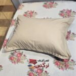 روبالشتی کرم نسکافه ای تکرنگ تمام نخ کد 681