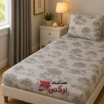 نیم ست کاورکشدار تخت و روبالشتی نخ پنبه طرح جنگل
