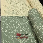 نیم ست کاورکشدار تخت و روبالشتی نخ پنبه شاخه سبز و کرم کد 656 و 657 - Image 3