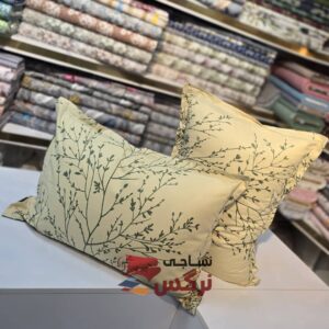 روبالشتی نخ پنبه رنگ زرد طرحدار کد 656 - Image 3