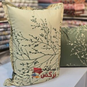 روبالشتی دورو نخ پنبه رنگ کرم طرحدار کد 656 - Image 2