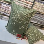 روبالشتی نخ پنبه رنگ سبز طرحدار کد 657 - Image 3
