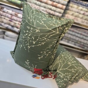 روبالشتی نخ پنبه رنگ سبز طرحدار کد 657 - Image 3