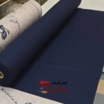 ملحفه نخ پنبه سرمه ای تکرنگ عرض 2.5 کد 669